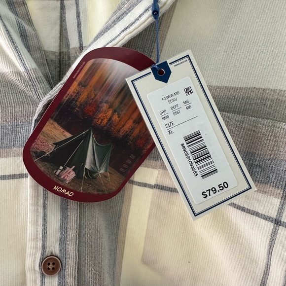 Men's ROWM Plaid Shirt NWT - Picture 4 of 4
